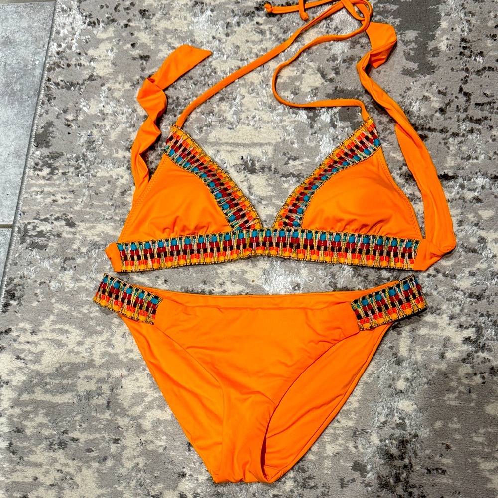 Bright orange Becca size small bikini